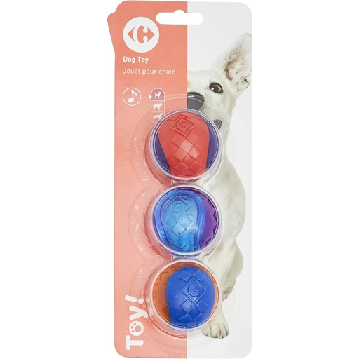 [3615005672915] CARREFOUR Brinquedo Para Cão Bola o pacote de 3