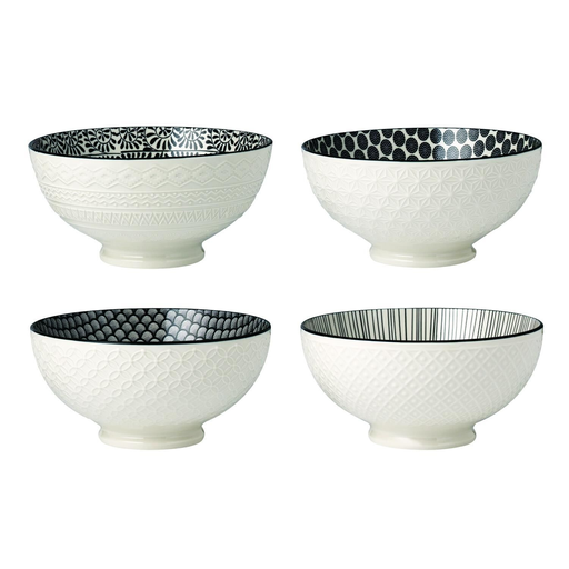 [3615005695242] CARREFOUR Bol 15cm embossé noir en grès HOME o bol