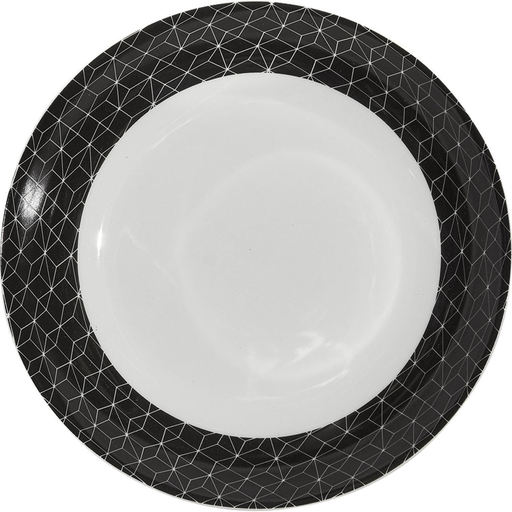 [3615005695426] PETITE COLLECTION Deep plate 20cm white / black porcelain