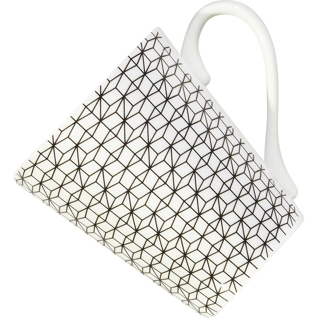 PETITE COLLECTION Mug Blanc Décoré en Porcelaine Cosmos 40 cl