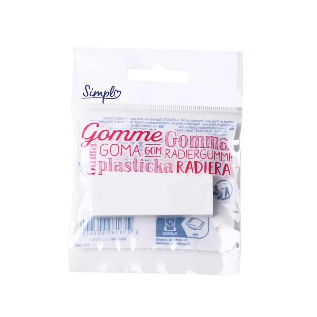 SIMPL Goma blanca clásica la gomme