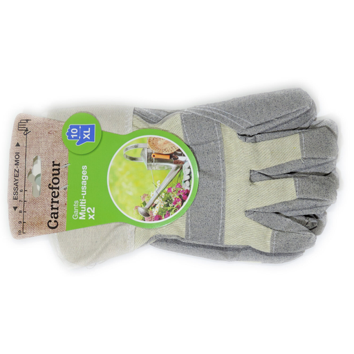 [3616180034871] CARREFOUR Multi-purpose gardening gloves size XXL/10 x2