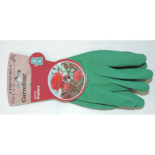 [3616180034994] CARREFOUR Gant rosier vert T.9 la paire de gant