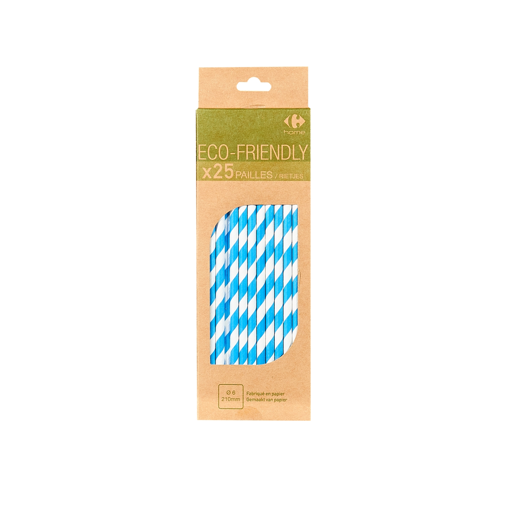 CARREFOUR Paille en papier Ø6cm HOME 25-pack