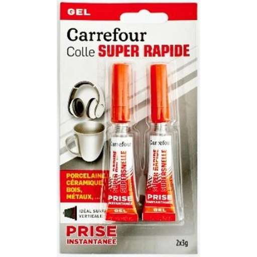 [3616180242689] CARREFOUR Instant gel glue 2 tubes of 3 g