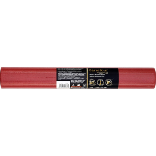 [3616180645138] CARREFOUR 3in1 Table Runner red HOME, 1 roll