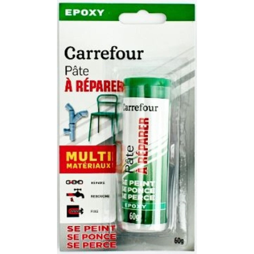 [3616180728169] CARREFOUR Pâte à réparer multi matériaux 60 g