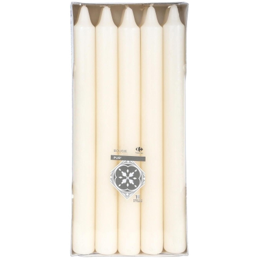 [3616180994083] CARREFOUR Ivory candle HOME pack of 10