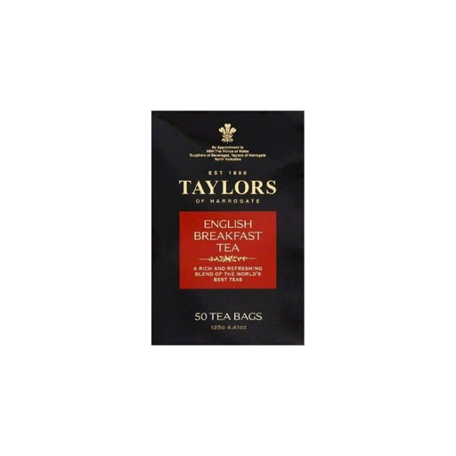 [0615357115125] TAYLORS OF HARROGATE Thé Noir English Breakfast 50 sachets
