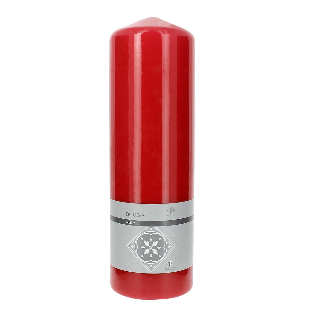 CARREFOUR Bougie 78h 250mm rouge