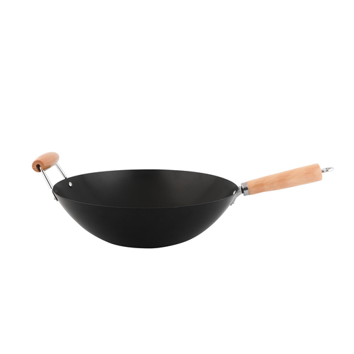 [3616181024918] CARREFOUR Wok 35cm Steel Non-Stick Coating All Hobs Including Induction