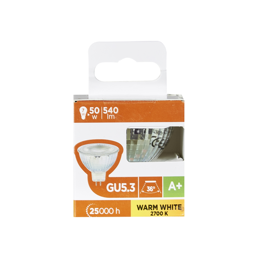 [3616181054038] CARREFOUR LED Bulbs GU5.3 50W Warm White 1 Unit