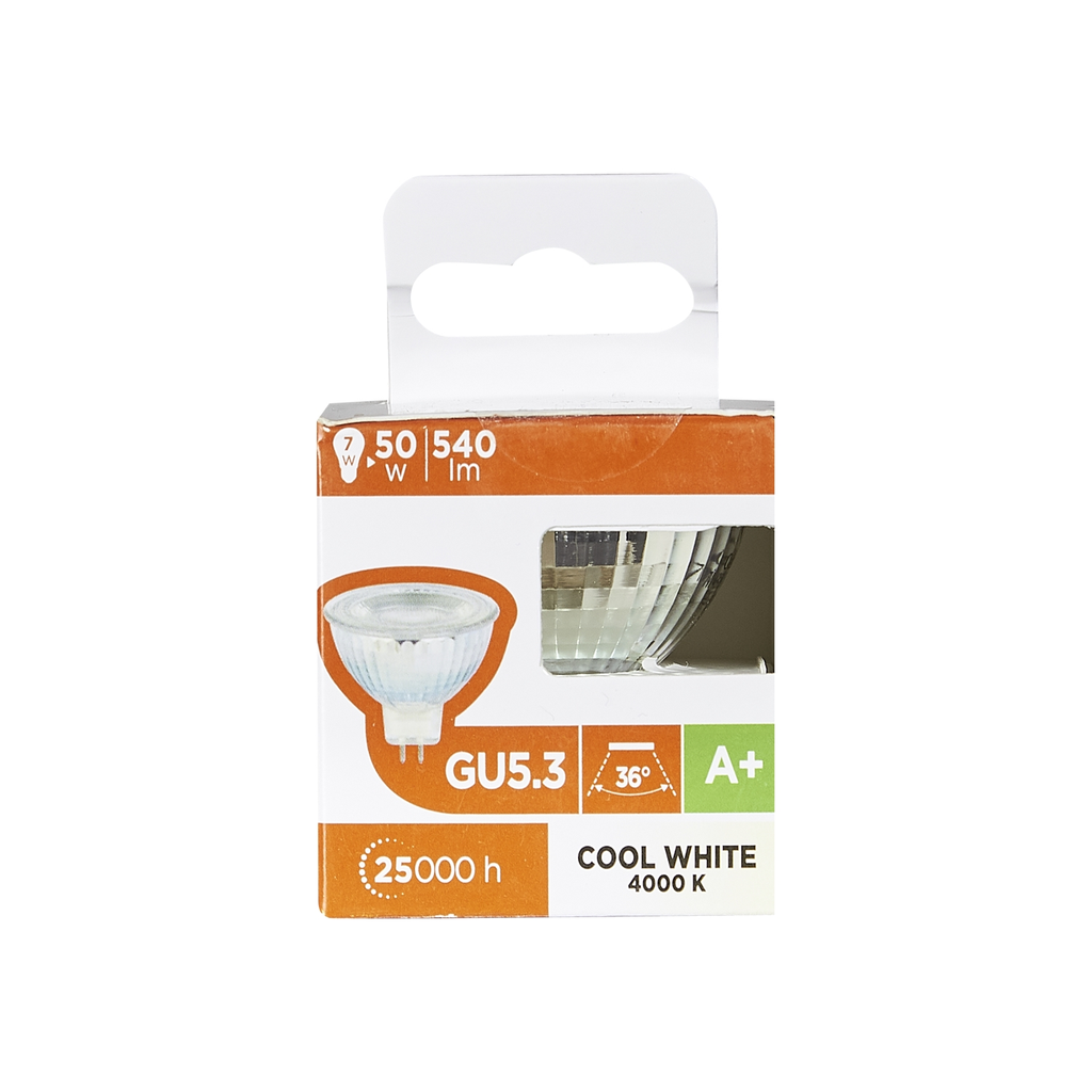CARREFOUR Ampoules LED GU5.3 50W blanc froid L'unité