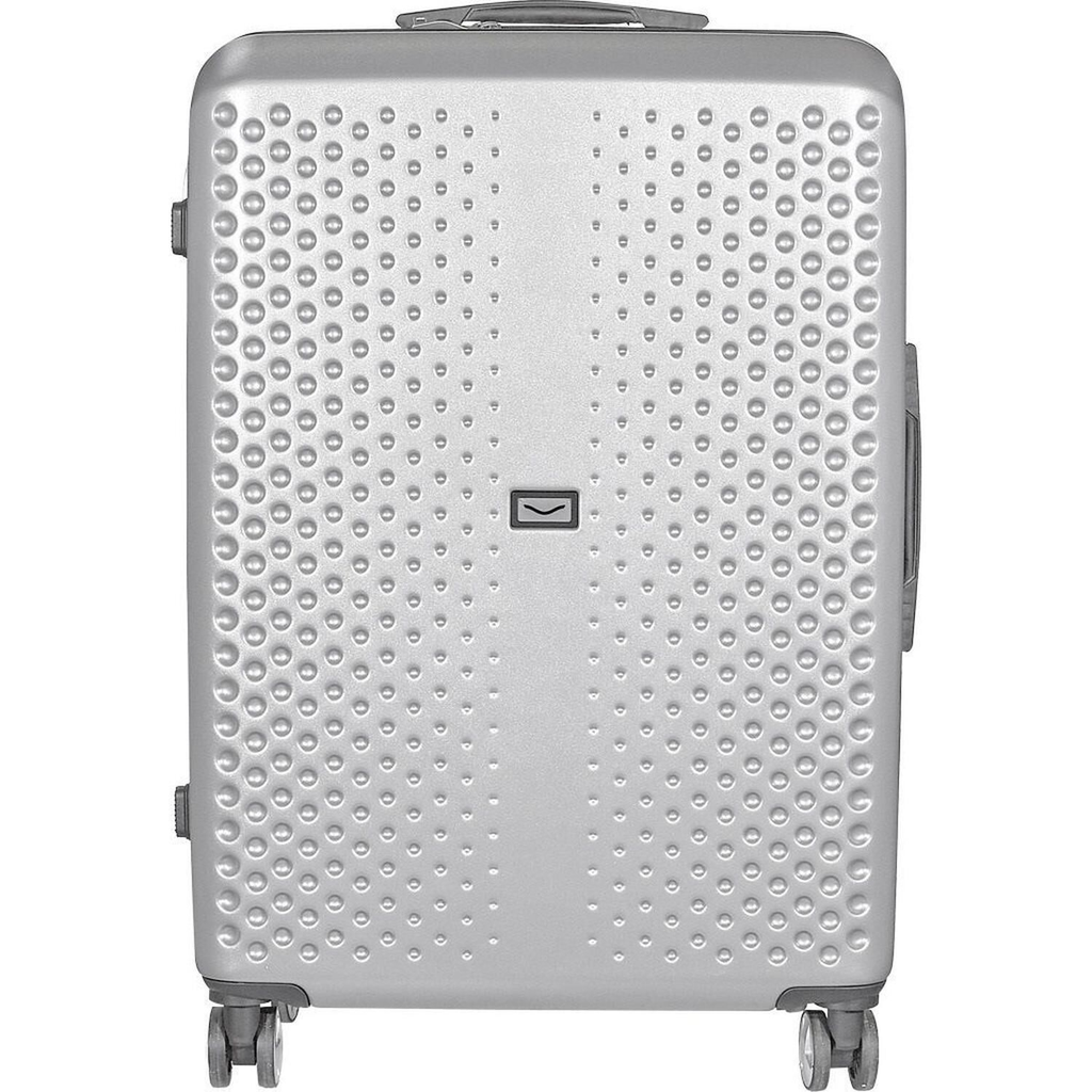 CARREFOUR Maleta Dots 4 ruedas 74cm gris