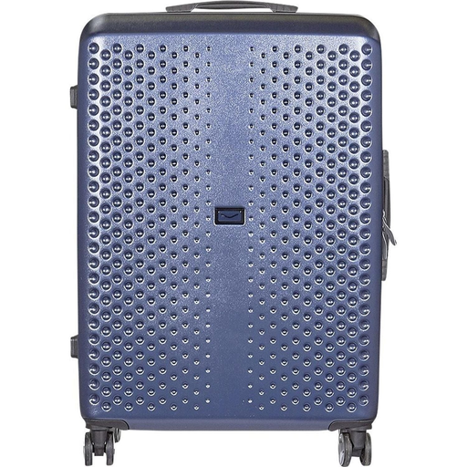[3616181071486] CARREFOUR Hard Shell Suitcase ABS L 74cm Navy 4 Wheels PC Dots 1 unit