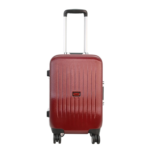 [3616181071592] CARREFOUR Mala de Cabine Flexível S 55cm Vermelha 4 Rodas