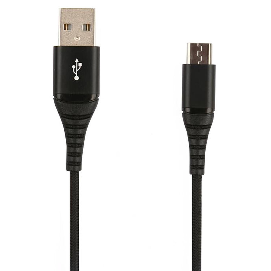 POSS Reinforced Micro USB Cable PSM-1REBK Black, 1 unit