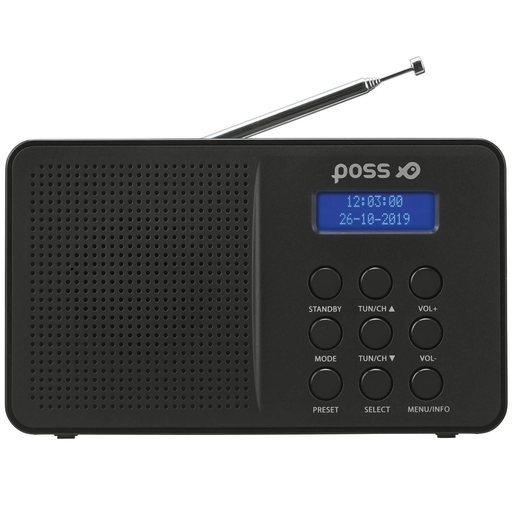 [3616181642129] POSS Radio portable PSPDAB40 Noir la radio
