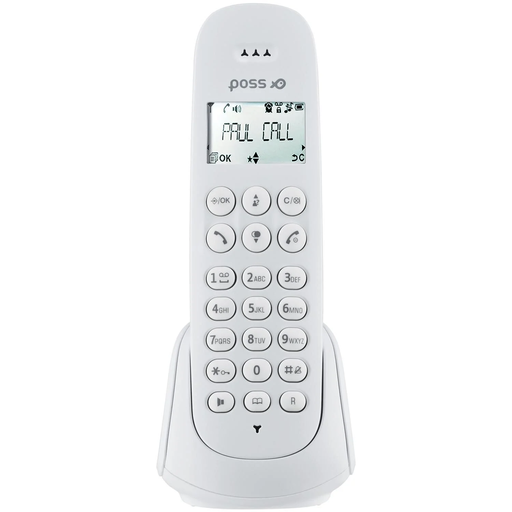 [3616181689506] POSS Cordless Phone Solo PSDP130SW White