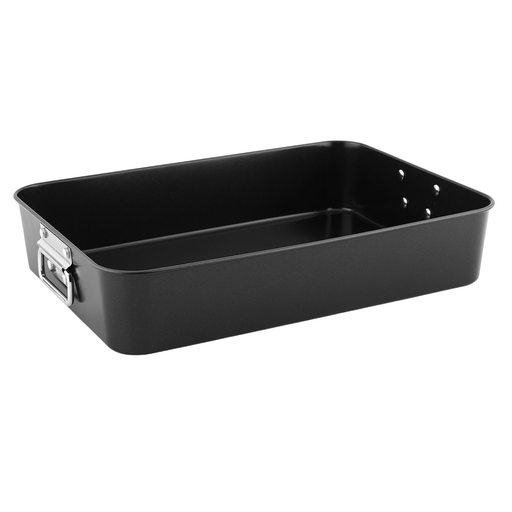 [3616181796068] CARREFOUR Travessa de Aço Retangular 40x28cm Revestimento Antiaderente Essential HOME