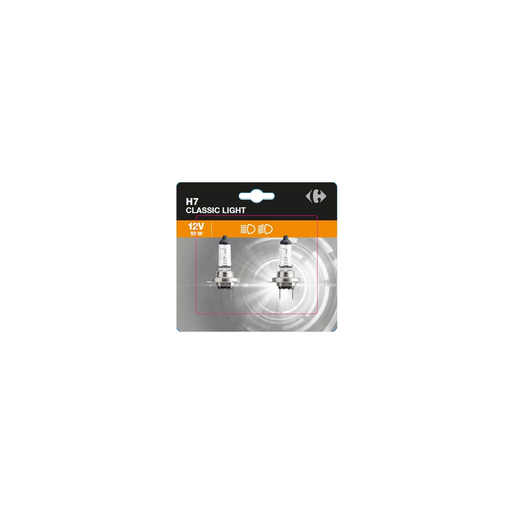 CARREFOUR Ampoule H7 12V 55W le lot de 2 ampoules