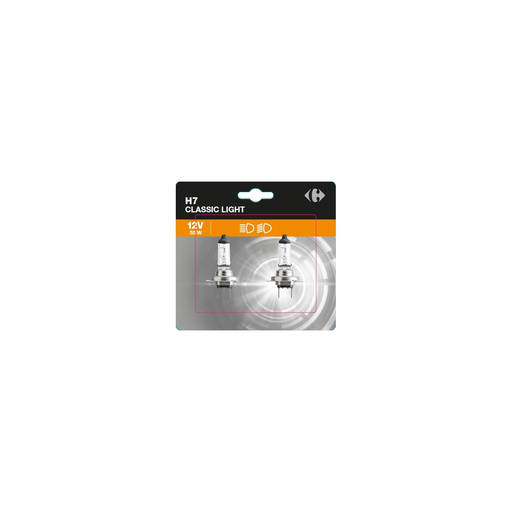 [3616181880385] CARREFOUR H7 Bulb 12V 55W pack of 2 bulbs