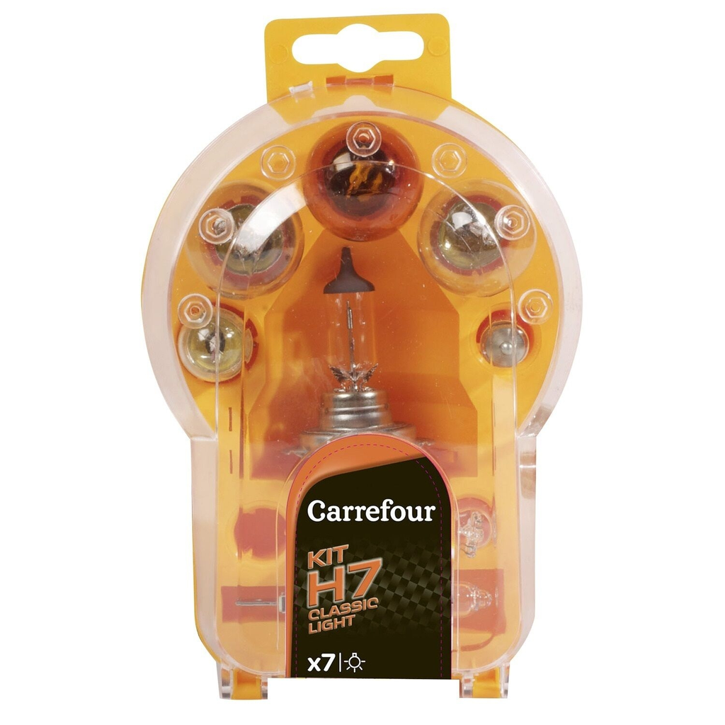 CARREFOUR Kit de 7 lâmpadas H7 12V
