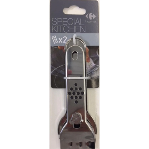 [3616181888497] CARREFOUR Grattoir à plaque inox HOME le grattoir