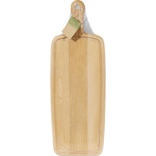 [3616181908386] CARREFOUR Planche à Découper 24X45X1,8cm en Bois XL avec Manche HOME