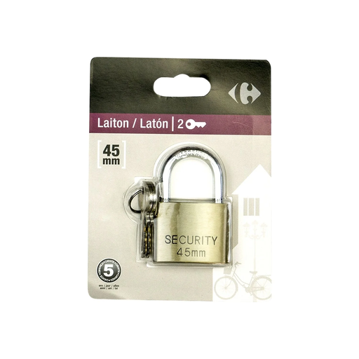 [3616181929930] CARREFOUR Candado de latón 45mm