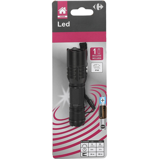[3616181942397] CARREFOUR Lampe de poche LED en aluminium la lampe