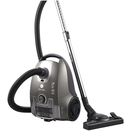 [3616182008634] KLINDO Aspirateur traîneau avec sac KVC23BA-20 Gris Noir l'aspirateur