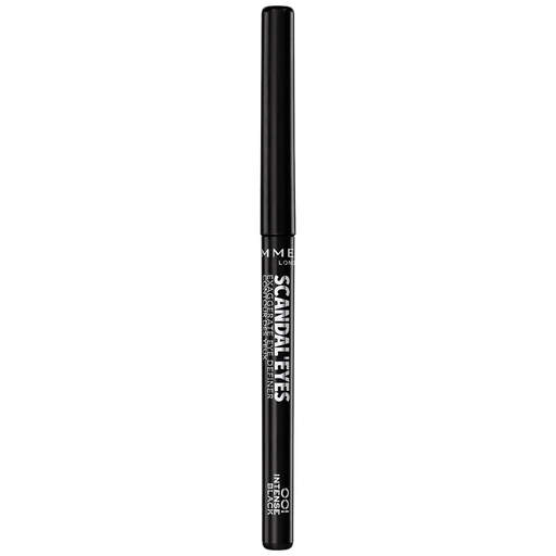 [3616301902270] RIMMEL Lápiz de Ojos Waterproof Larga Duración Scandaleyes Tono Negro 001, 1 unidad