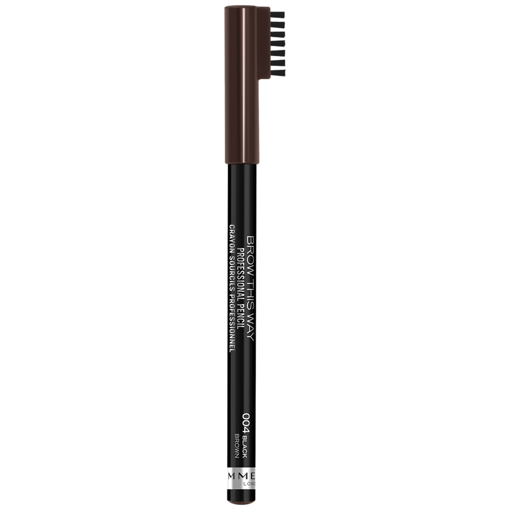 RIMMEL Lápis de Sobrancelhas Profissional Brow This Way 004 Black Brown 1 unidade