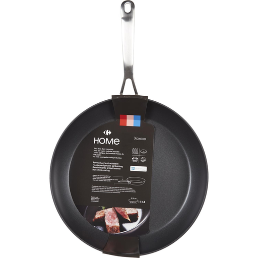 [3616473052629] CARREFOUR Poêle 32cm Aluminium Revêtement Anti-adhésif Tous Feux Dont Induction Forged HOME