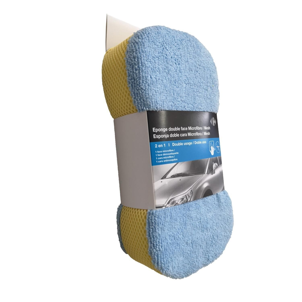 CARREFOUR Microfibre sponge 2 in 1 l'éponge microfibre