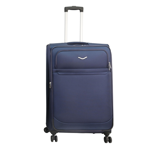 [3616473131690] CARREFOUR Valise souple smart bleu 77cm