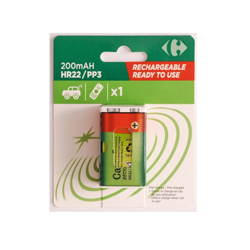 [3616473157973] CARREFOUR Pile rechargeable HR22/PP3 x1