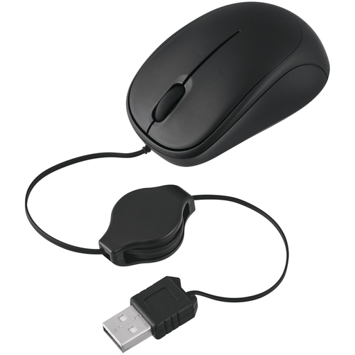 [3616473193964] POSS Souris à câble rétractable PSMM1017BK Noir