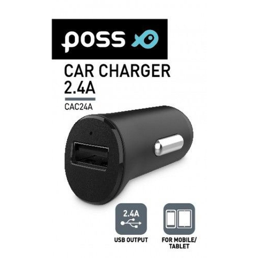 [3616473200570] POSS Car Charger CAC1, black 1 unit