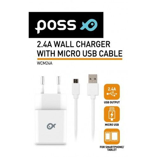 [3616473200693] POSS Chargeur secteur et câble mini USB le chargeur