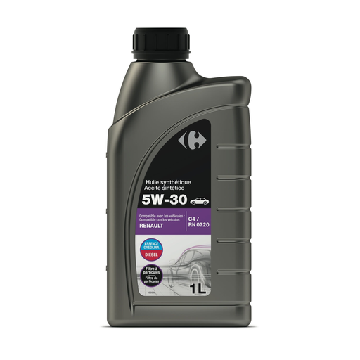 [3616473693006] CARREFOUR Lubrifiant auto 5W30 essence et diesel FAP C4 1 L