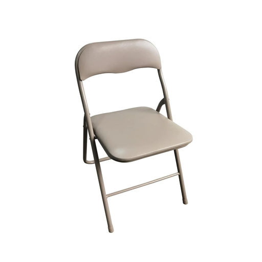 [3616473917317] CARREFOUR Folding chair 44x45.7x79cm taupe HOME