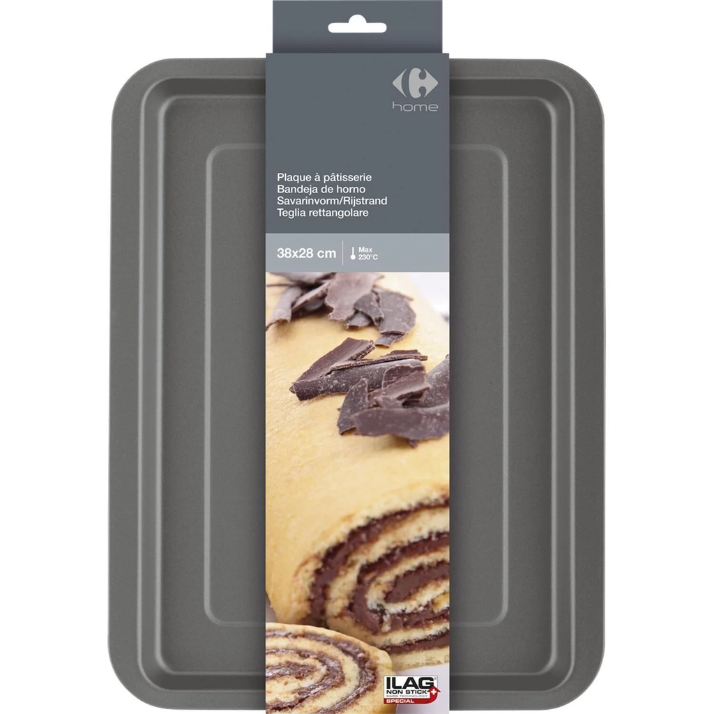 CARREFOUR Molde para Repostería de Acero Rectangular 38x28cm