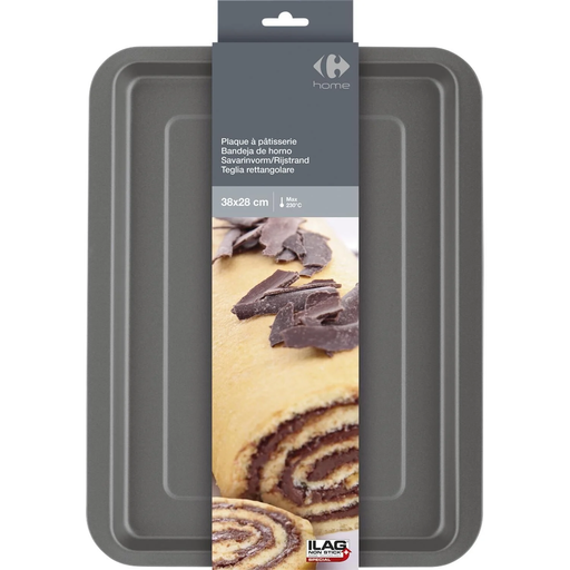 [3616474426672] CARREFOUR Molde para Repostería de Acero Rectangular 38x28cm