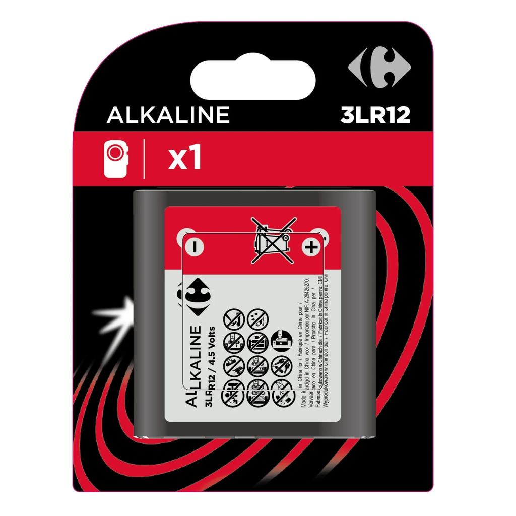 CARREFOUR Pile Alcaline 3LR12 4,5V Classic la pile