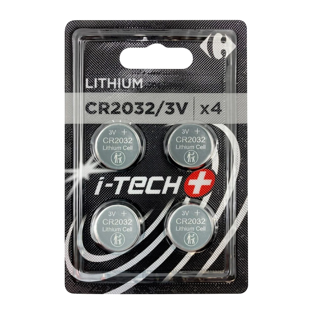CARREFOUR Pilhas Botão CR2032 3V I-Tech+ pack de 4 unidades
