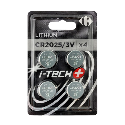 [3616474651289] CARREFOUR Button Batteries CR2025 3V I-TECH+ 4 pack