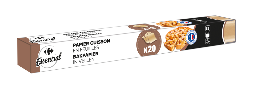 CARREFOUR Papel de horno 20 hojas