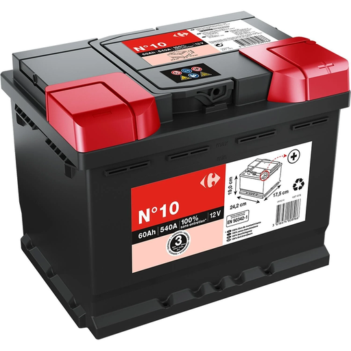 [3616474808966] CARREFOUR Bateria de carro 60Ah 540A 12 Volts